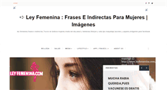 Desktop Screenshot of leyfemenina.com