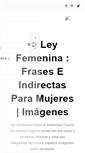 Mobile Screenshot of leyfemenina.com