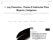 Tablet Screenshot of leyfemenina.com